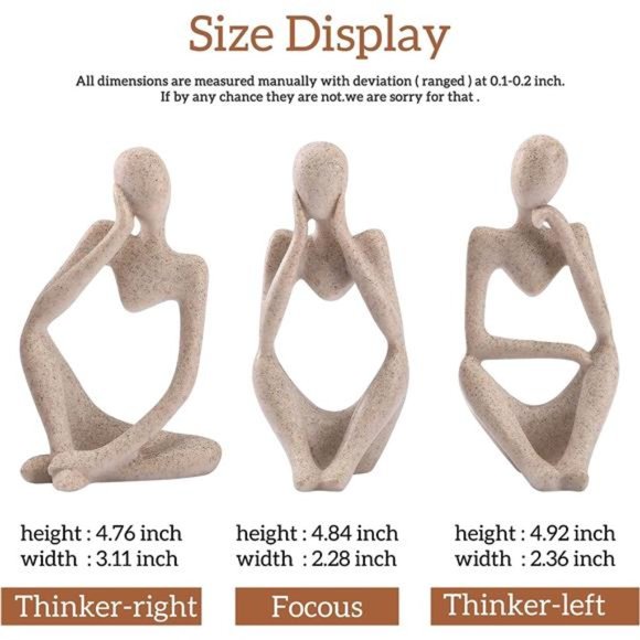 NEW - Thinker Statues and Sculptures, Abstract Sculptures, Housewarming Gifts - Picture 4 of 6